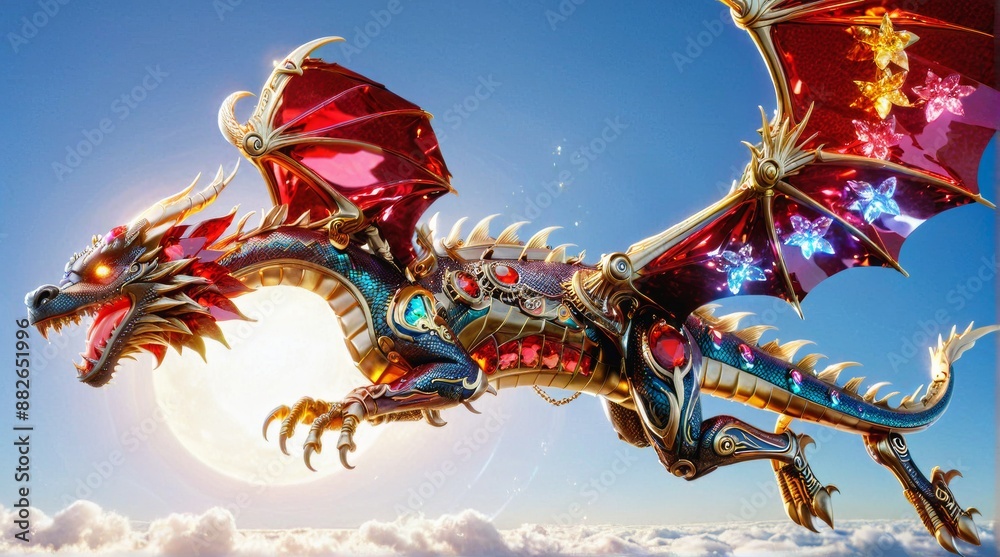 Majestic Ruby-Scaled Dragon Majestic Ruby-Scaled Dragon