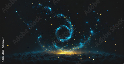 An elegant star-filled sky with a multitude of luminous stars glowing softly across a dark, expansive backdrop for a serene and magical effect
