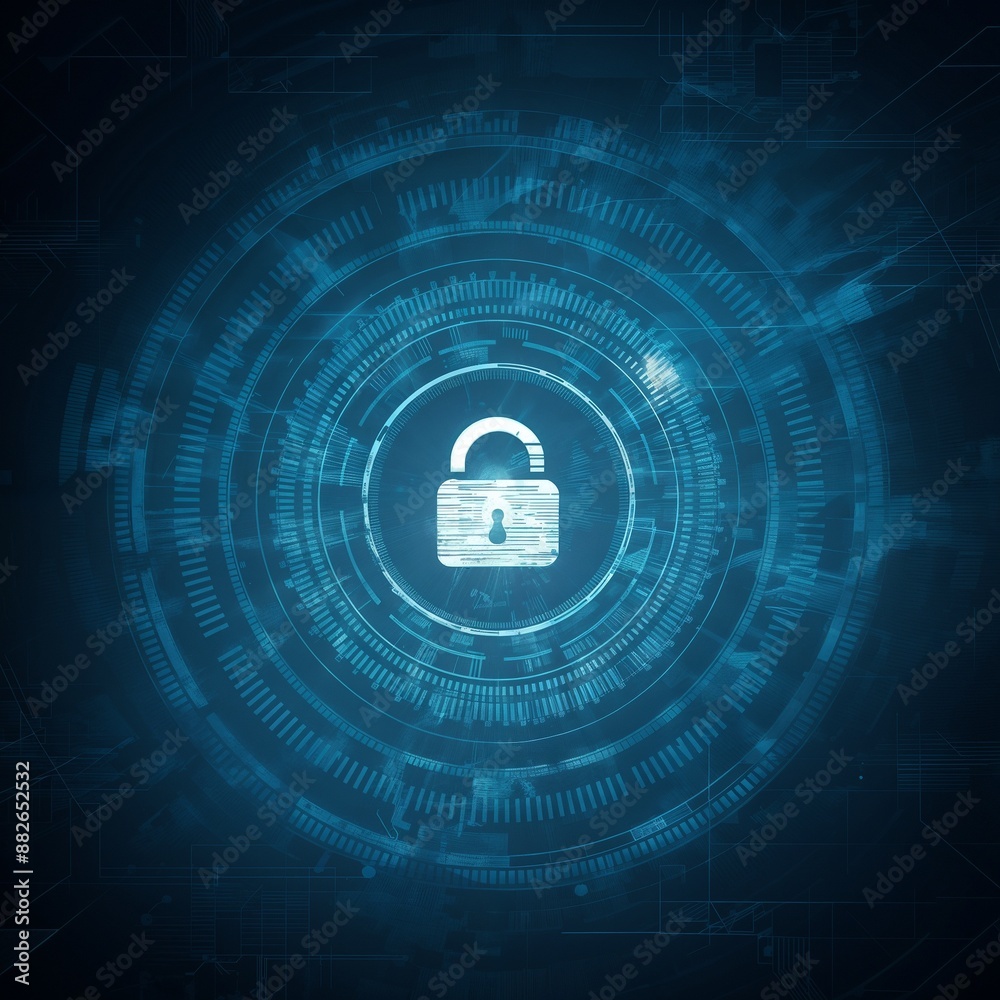 lock on digital background lock on digital background