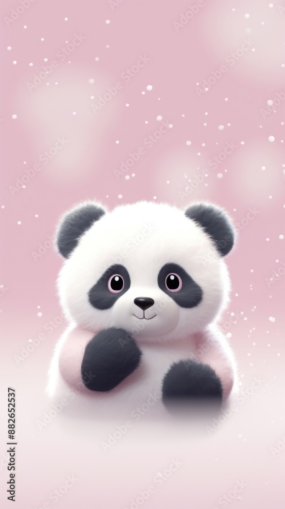 Chubby panda animal mammal plush. Chubby panda animal mammal plush.