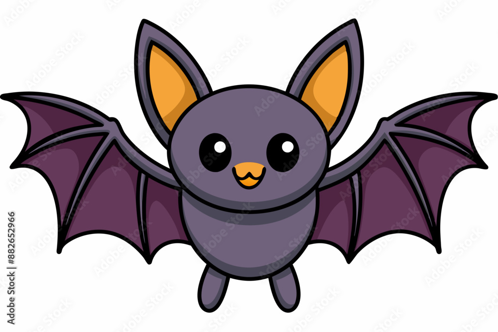 A black bat with outstretched wings on a white background. Vector illustration. A black bat with outstretched wings on a white background. Vector illustration.