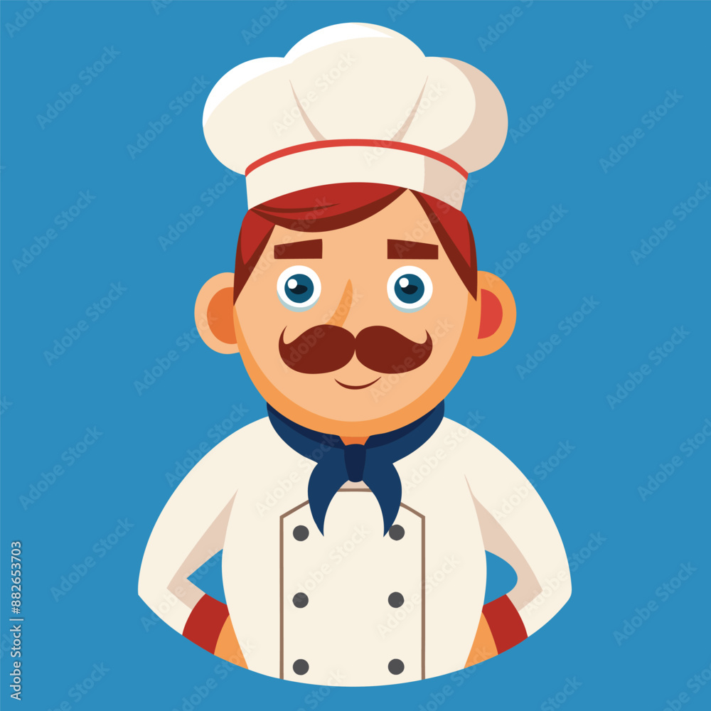 a chef character vector illustration a chef character vector illustration