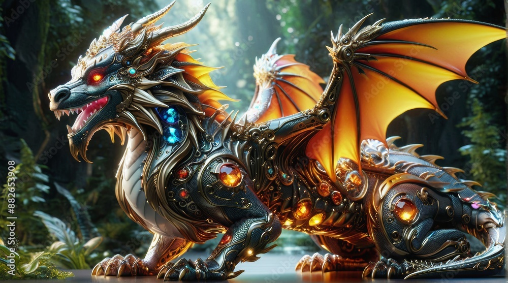 Majestic Jewel-Embellished Dragon Majestic Jewel-Embellished Dragon