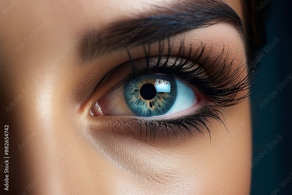 a closeup photo from a female eye, smoky eyes makeup a closeup photo from a female eye, smoky eyes makeup
