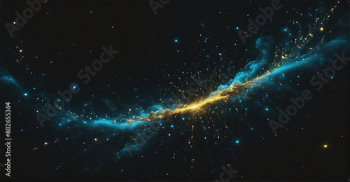 A stunning cosmic panorama featuring a rich tapestry of glowing stars scattered across a dark, starry sky for a dazzling and ethereal effect
