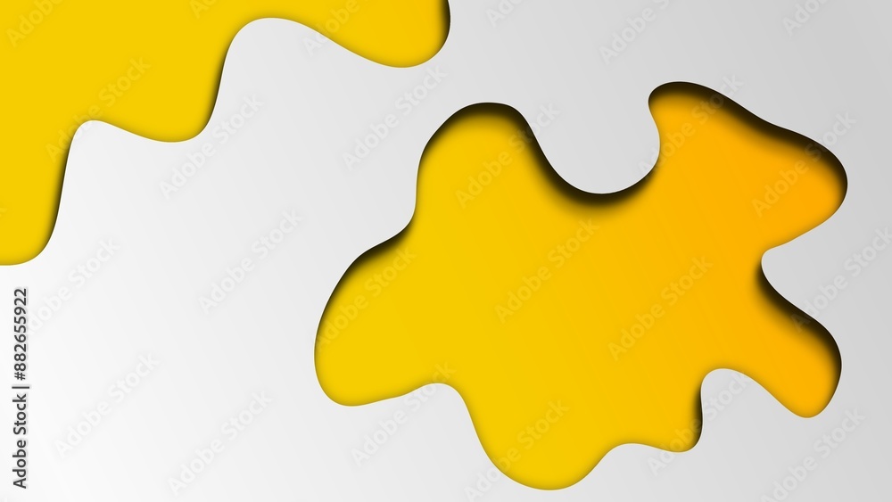 Abstract Yellow and white papercut style background. Abstract Yellow and white papercut style background.