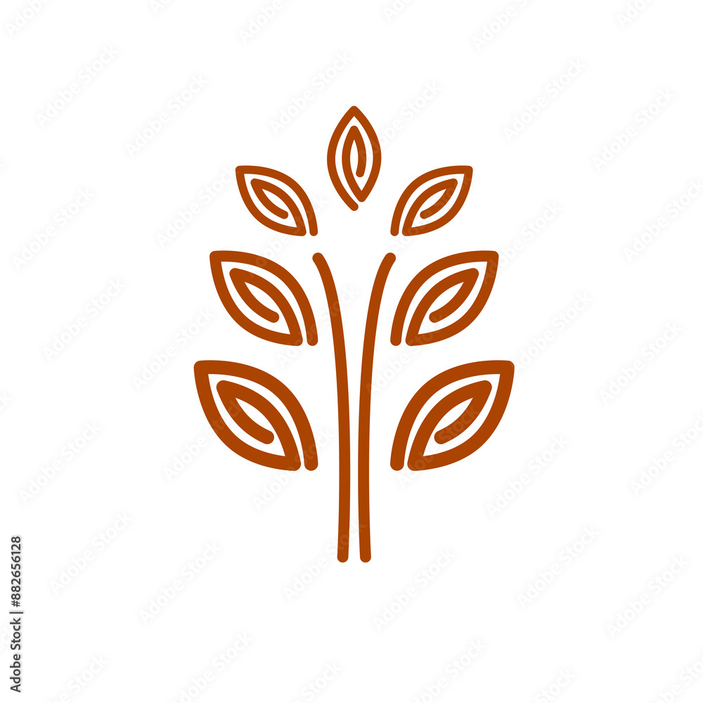 Fototapeta premium Natural floral logo simple illustration vector art for your brand