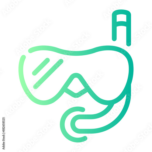 snorkel Line Gradient Icon