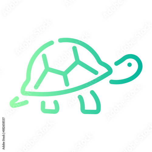 turtle Line Gradient Icon