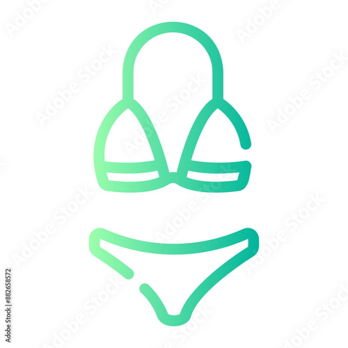 bikini Line Gradient Icon