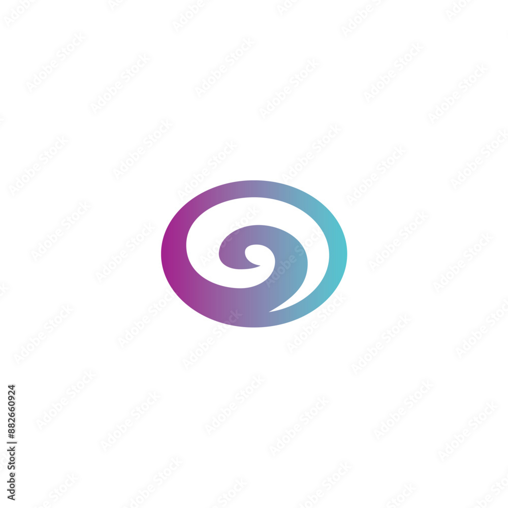 Round swirl abstract logo