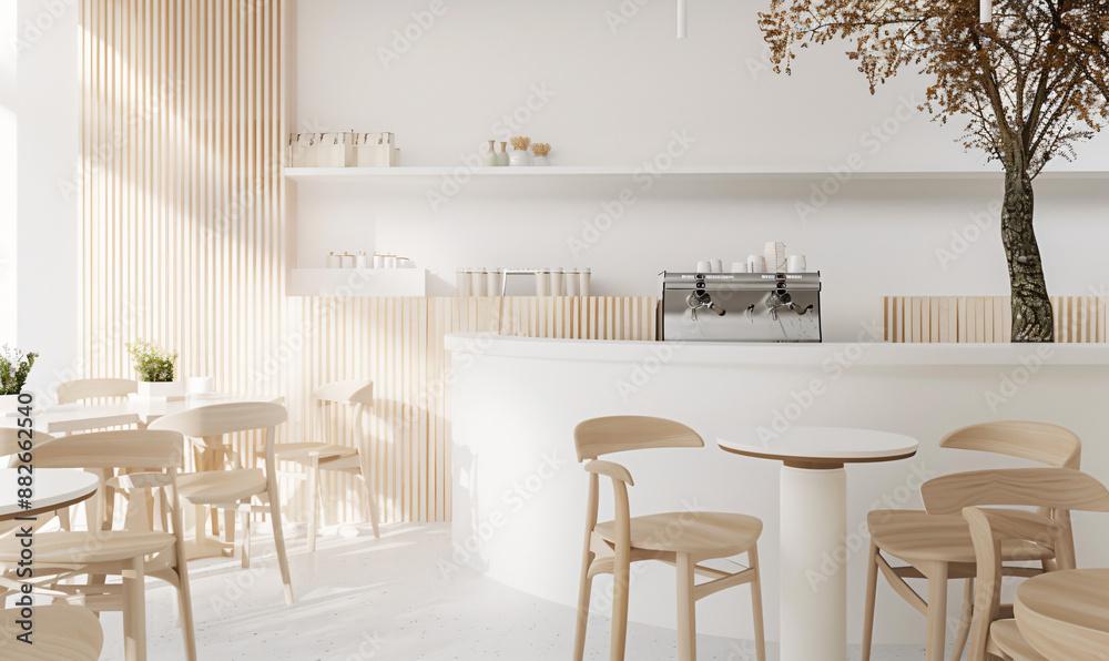 Minimalist Coffee Shop Interior Design. Minimalist Coffee Shop Interior Design.