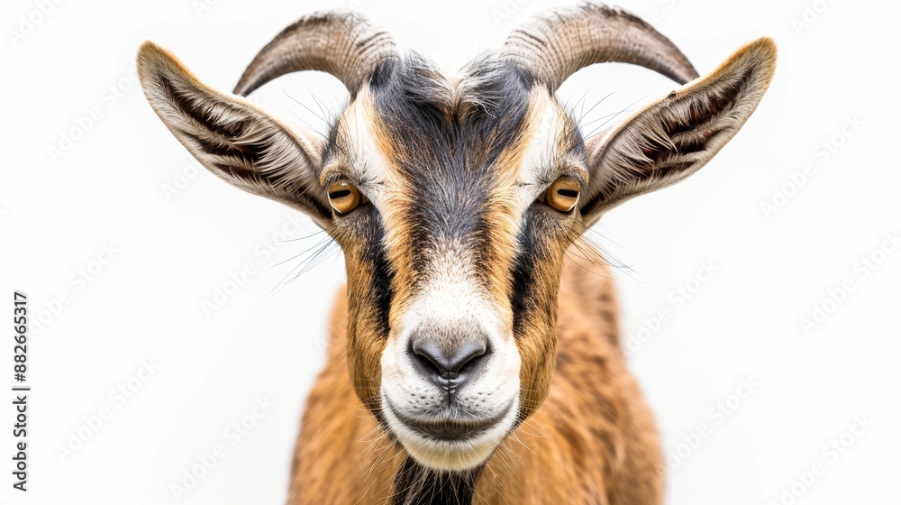 A goat isolated on a white background A goat isolated on a white background