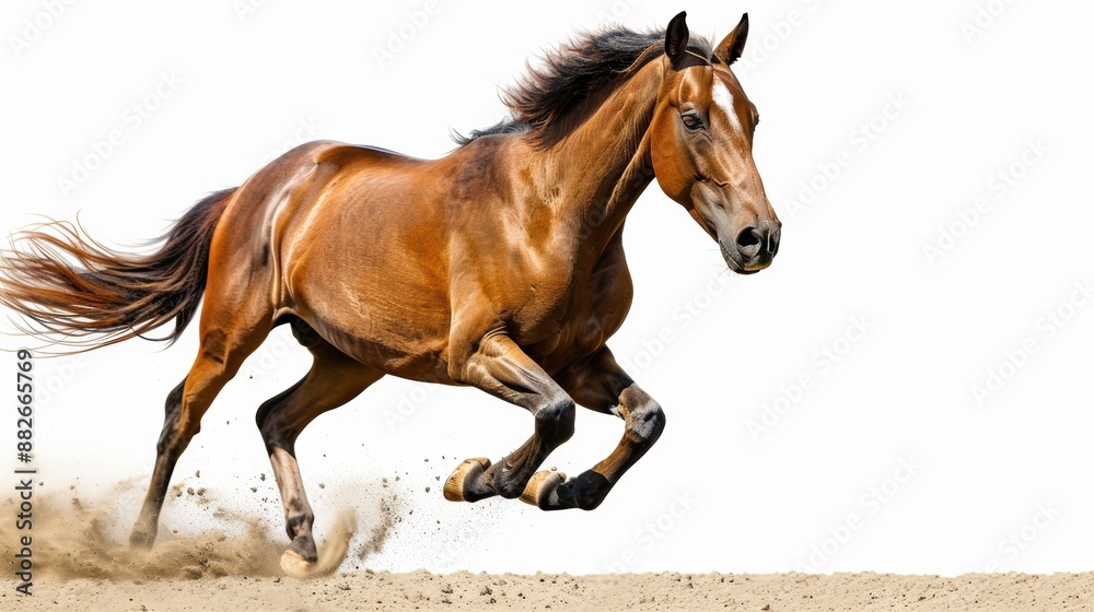 A horse isolated on a white background A horse isolated on a white background