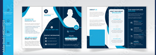 Medical or Hospital Trifold Brochure template design