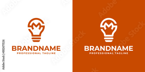 Letters SM Bulb Logo, Suitable for Smart Home Technology Companies