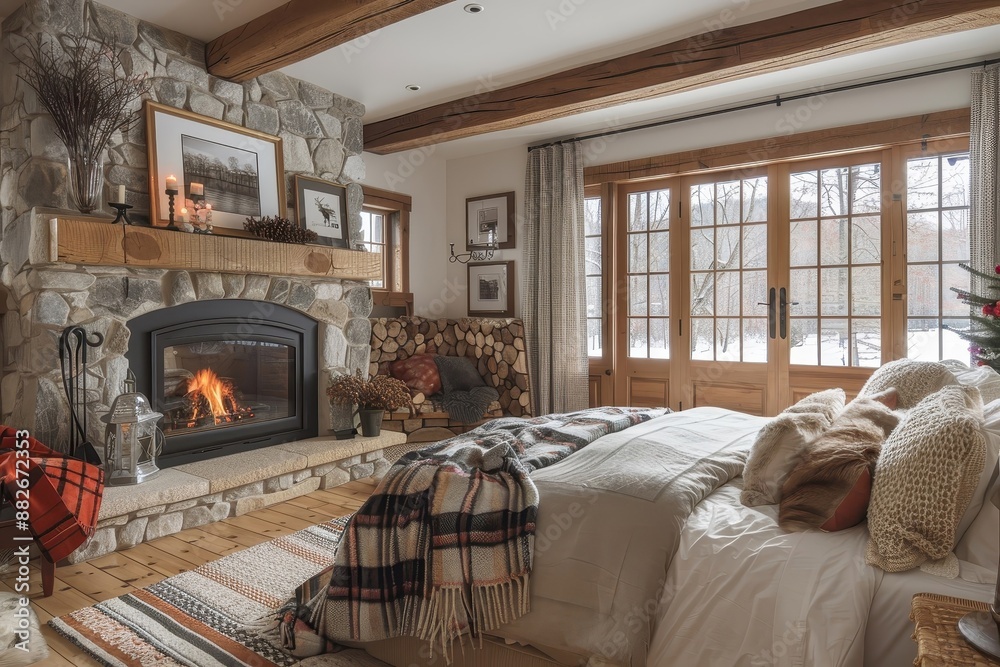 creates a warm and inviting atmosphere, with a focus on natural materials and rustic charm. creates a warm and inviting atmosphere, with a focus on natural materials and rustic charm.