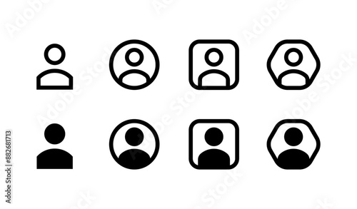SNSなどで使われるプロフィールアイコンのバリエーションセット