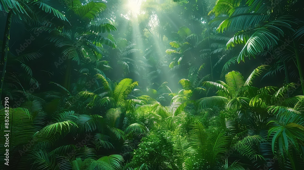 Beautiful Aerial view of misty tropical forest in morning Nature background Beautiful Aerial view of misty tropical forest in morning Nature background