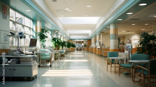 Modern Hospital Corridor