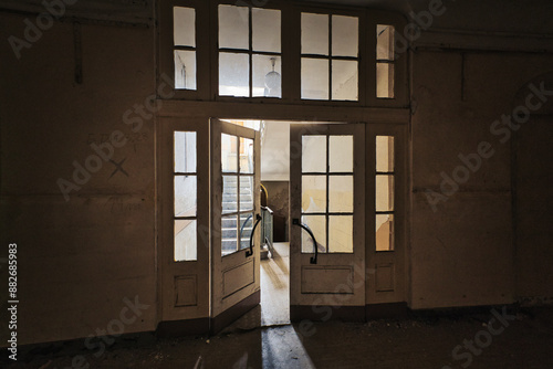 Treppe - Tür - Eingang - Beatiful Decay - Abandoned - Verlassener Ort - Urbex / Urbexing - Lost Place - Artwork - Creepy - High quality photo photo