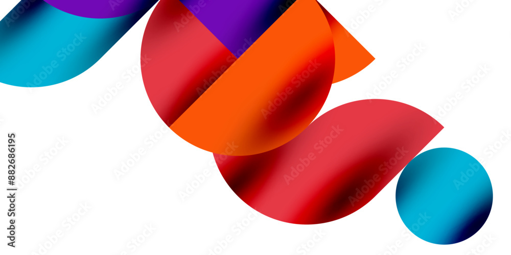 Shadow effect shiny circles and round triangles geometric modern art. Vector Illustration For Wallpaper, Banner, Background, Card, Book Illustration, landing page Shadow effect shiny circles and round triangles geometric modern art. Vector Illustration For Wallpaper, Banner, Background, Card, Book Illustration, landing page