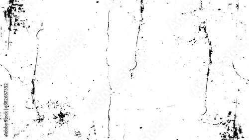 crack concrete white wall or Cement wall background. old wall background, a black and white vector of a cracked wall texture background.