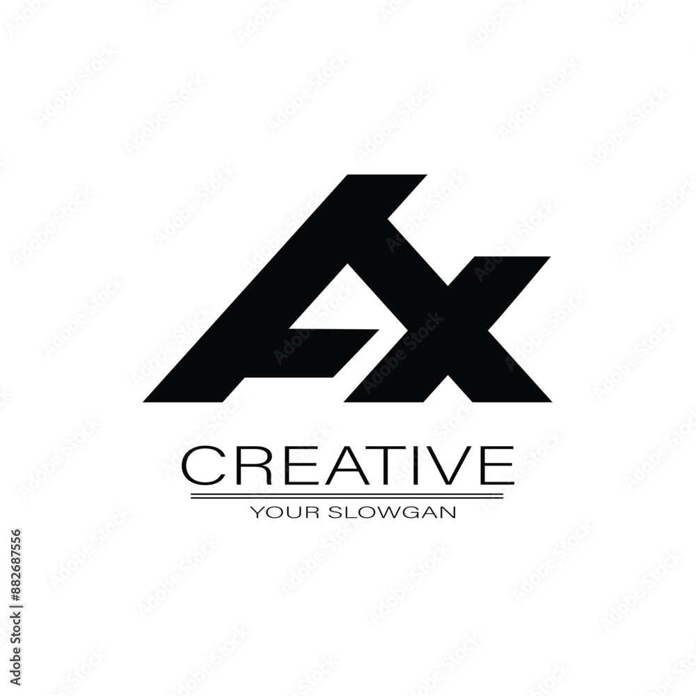 Initial letter ax letter monogram logo design Initial letter ax letter monogram logo design
