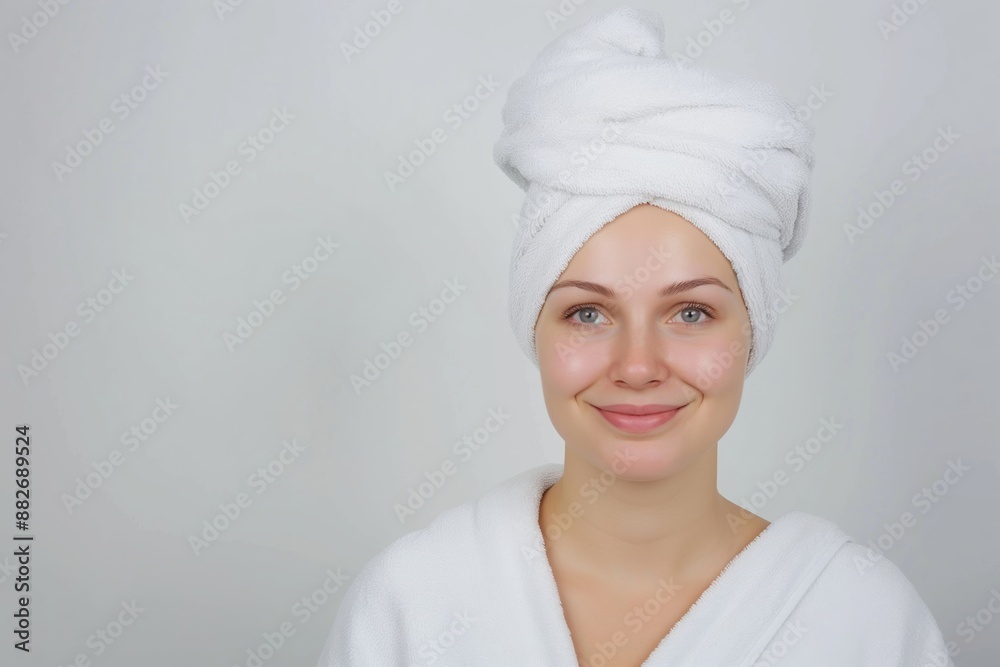 Portrait of a woman in spa. Massage healing procedure. Health care, skin lifting and medical concept Portrait of a woman in spa. Massage healing procedure. Health care, skin lifting and medical concept
