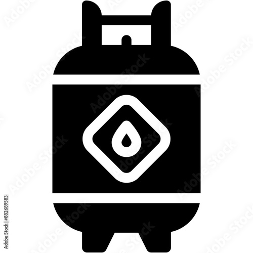 Vector Icon Gas Cylinder, Petroleum, Gasoline, Gas, Oil, Industry