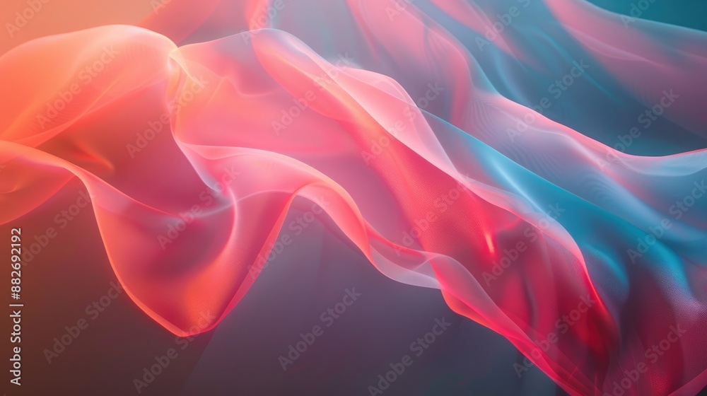 Obraz premium Flowing light on gradient backdrop
