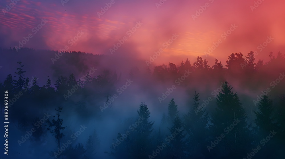 Countryside forest with cloudy sky covered by fire smoke during the evening. Countryside forest with cloudy sky covered by fire smoke during the evening.