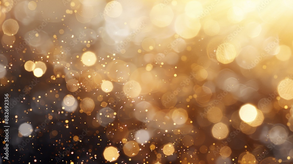 Golden and white bokeh sparkling with blurred light Golden and white bokeh sparkling with blurred light