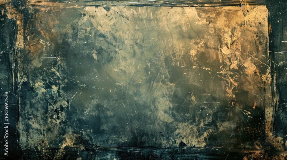 Grim abstract texture background with worn central section distressed frame for text or image Grim abstract texture background with worn central section distressed frame for text or image