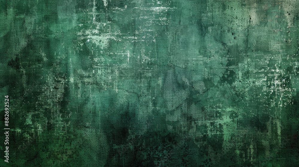 Obraz premium Grungy dark green canvas background or texture