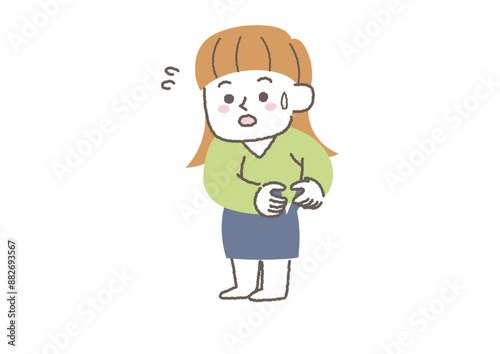 太ってスカートのファスナーが締まらない女性