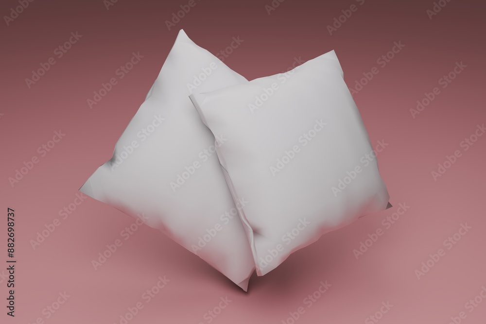 Mock up of a white pillow - 3d rendering Mock up of a white pillow - 3d rendering