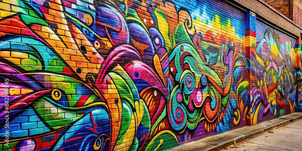 Colorful graffiti art on urban wall , street art, spray paint, vandalism, city, artistic, exterior, grunge Colorful graffiti art on urban wall , street art, spray paint, vandalism, city, artistic, exterior, grunge