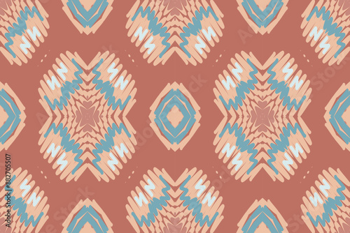 Aztec style abstract vector illustration. design for texture, fabric, clothing, African ikat ancient Egypt arabesque cloth Asian design bandana print silk