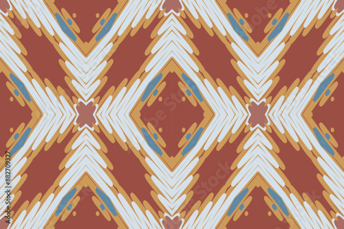 Aztec style abstract vector illustration. design for texture, fabric, clothing, African ikat ancient Egypt arabesque cloth Asian design bandana print silk