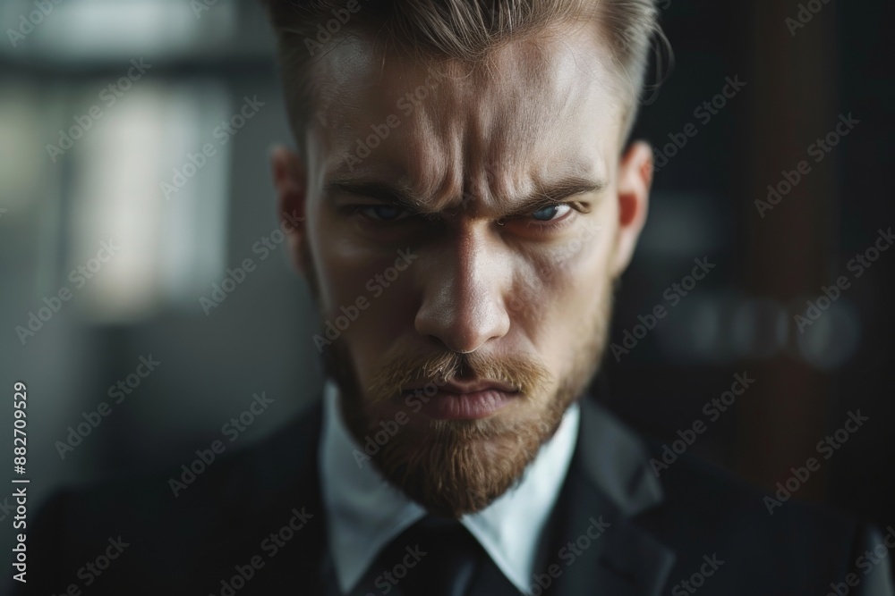 Intense Portrait of a Man in a Suit Intense Portrait of a Man in a Suit