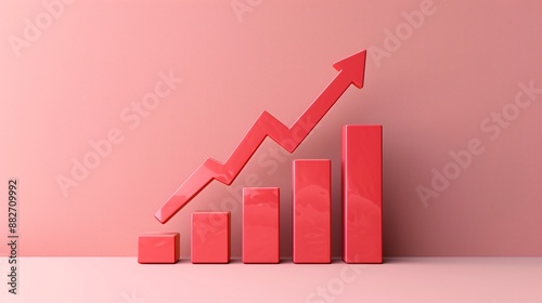 a concept of business development and progress with a minimalist design, showcasing a rising arrow graph and increasing revenue. Free Download a concept of business development and progress with a minimalist design, showcasing a rising arrow graph and increasing revenue. - GFXLoad