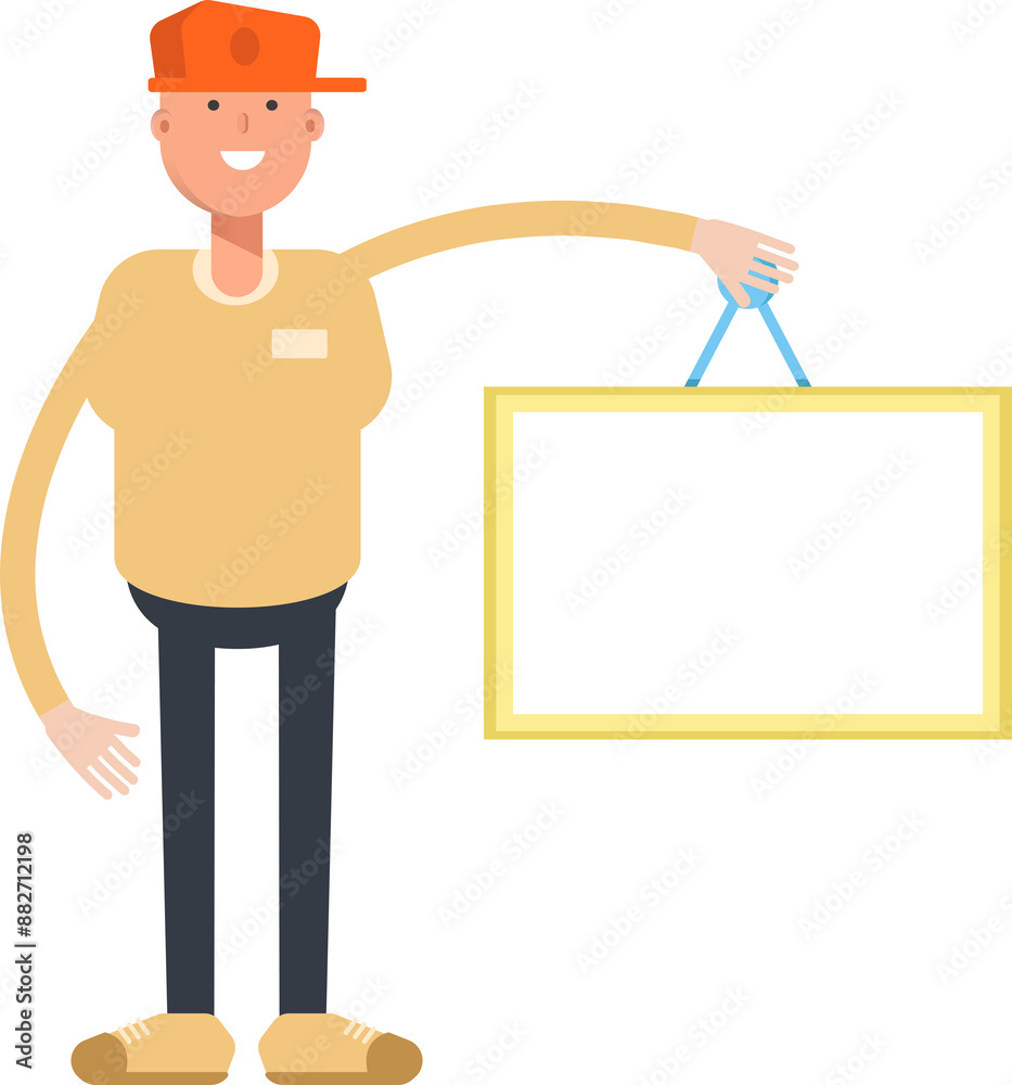 Man Wearing Cap Character Holding Blank Signage
Man Wearing Cap Character Holding Blank Signage
