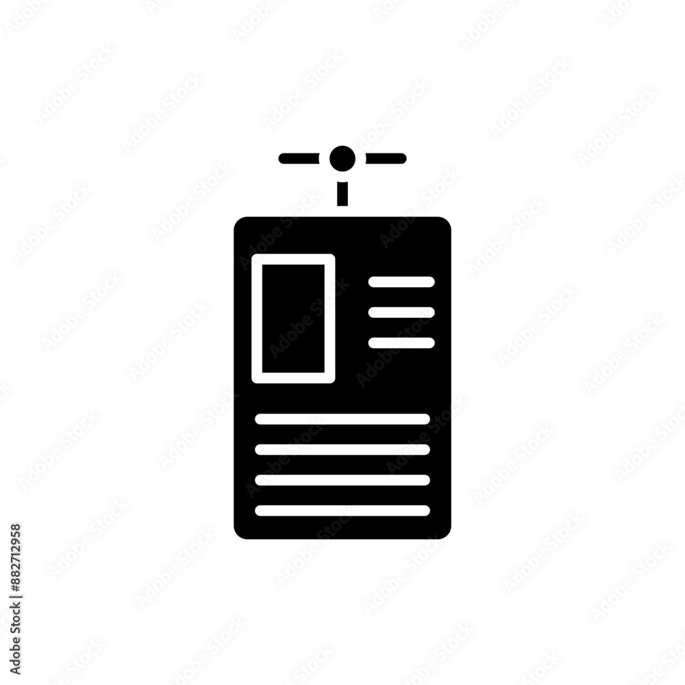 id card glyph icon id card glyph icon