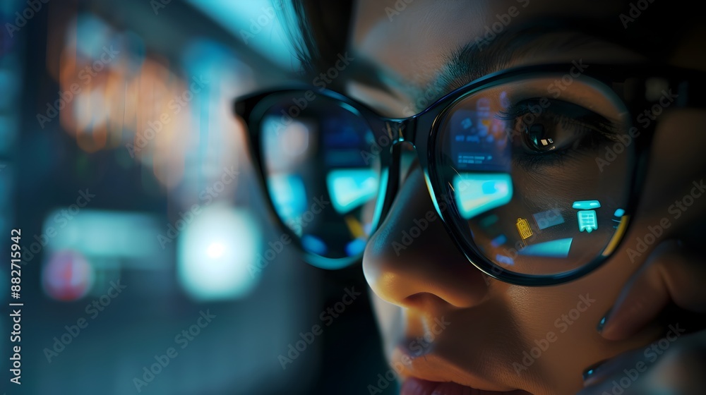 Reflection in Eyeglasses Revealing Digital Data and Technology Reflection in Eyeglasses Revealing Digital Data and Technology