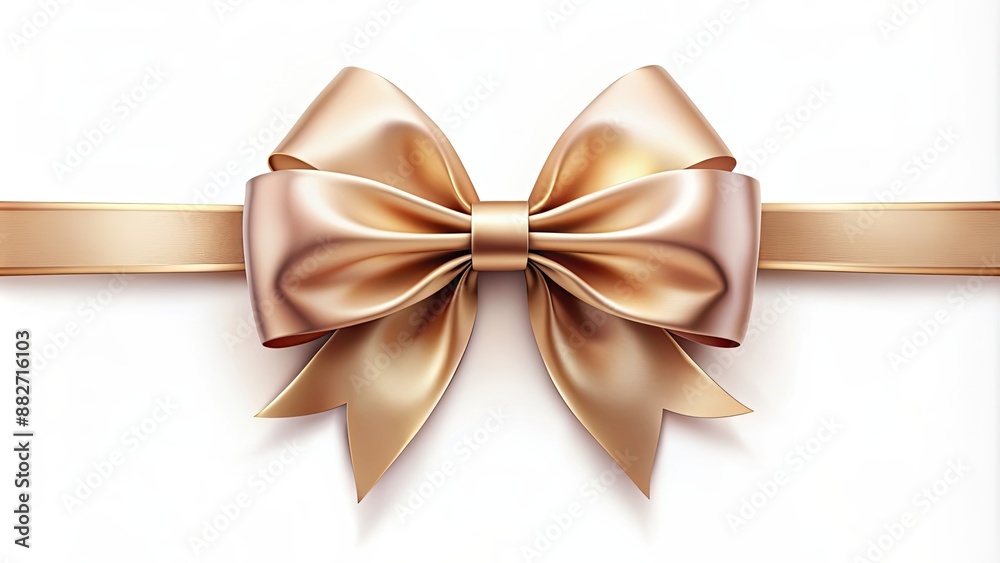 Realistic bow with satin ribbon on background, satin, ribbon, bow, gift, present, decoration, festive,clear, elegant Realistic bow with satin ribbon on background, satin, ribbon, bow, gift, present, decoration, festive,clear, elegant