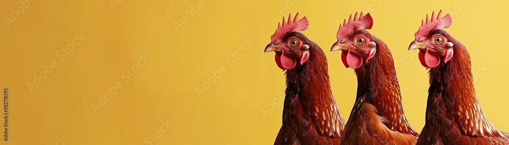 Fototapeta premium high detail rural farm, natural laying hens, open fields, photo realistic, traditional farming, vibrant environment