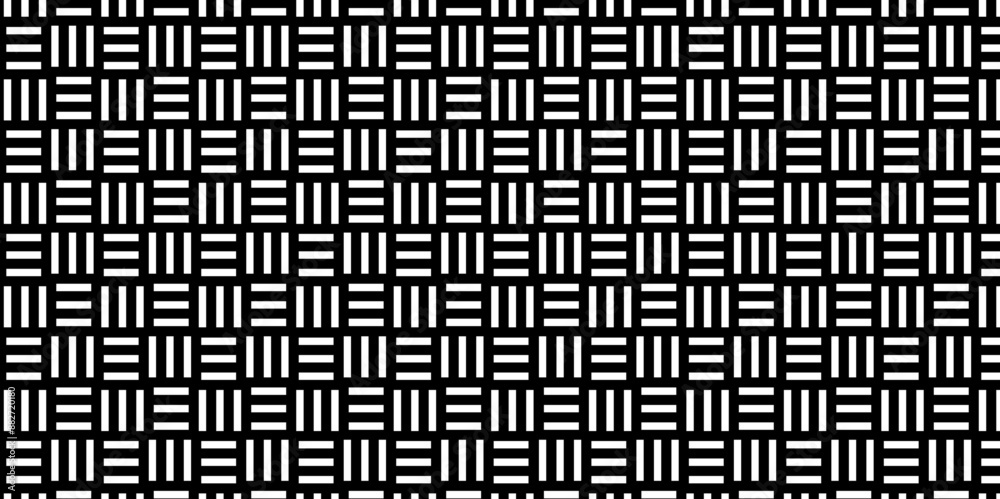 Vector Overlapping Pattern Minimal diamond geometric digital wave backdrop abstract wave square background. black line seamless tile stripe overlap creative retro square pattern white background. Vector Overlapping Pattern Minimal diamond geometric digital wave backdrop abstract wave square background. black line seamless tile stripe overlap creative retro square pattern white background.
