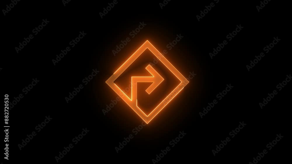 Map directions shape stroke icon glowing neon color animation Map directions shape stroke icon glowing neon color animation