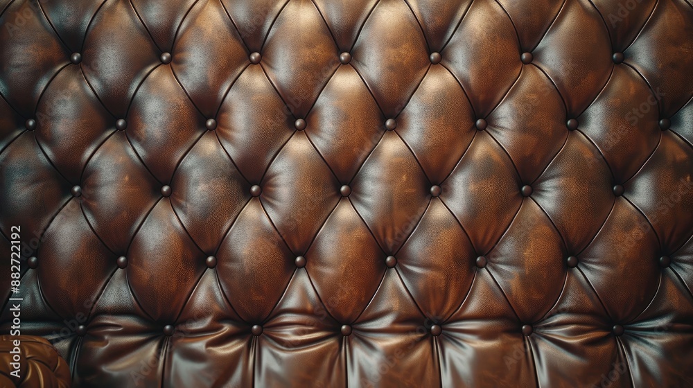 Fototapeta premium Sofa backdrop made of leather